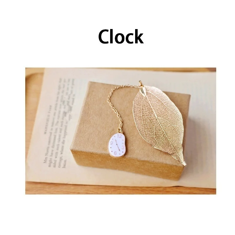 Часы женские с золотыми листьями Закладка героями милый брелок для ключей кролик