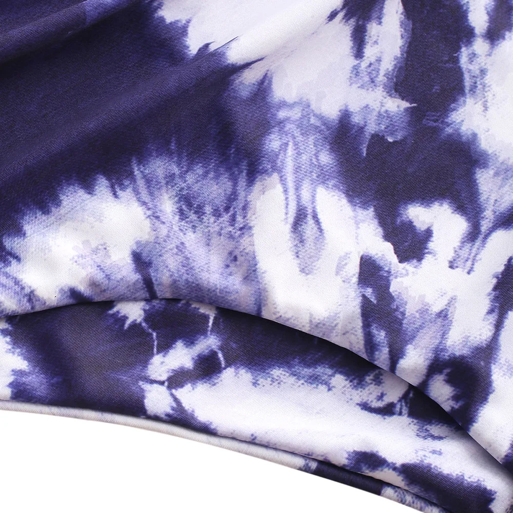 ZAFUL Танкини с завязками и высокой талией купальник глубоким вырезом бикини