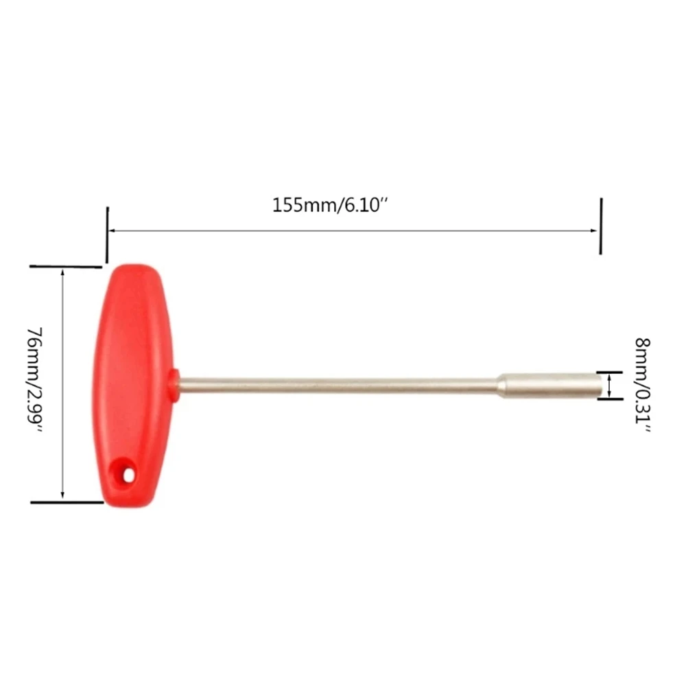 

3.2/4.7/5.5mm Bicycle Concealed Spoke Wrench Durable MTB Mountain Bike T Shaped Sleeve Built-in Spoke Cap Tool