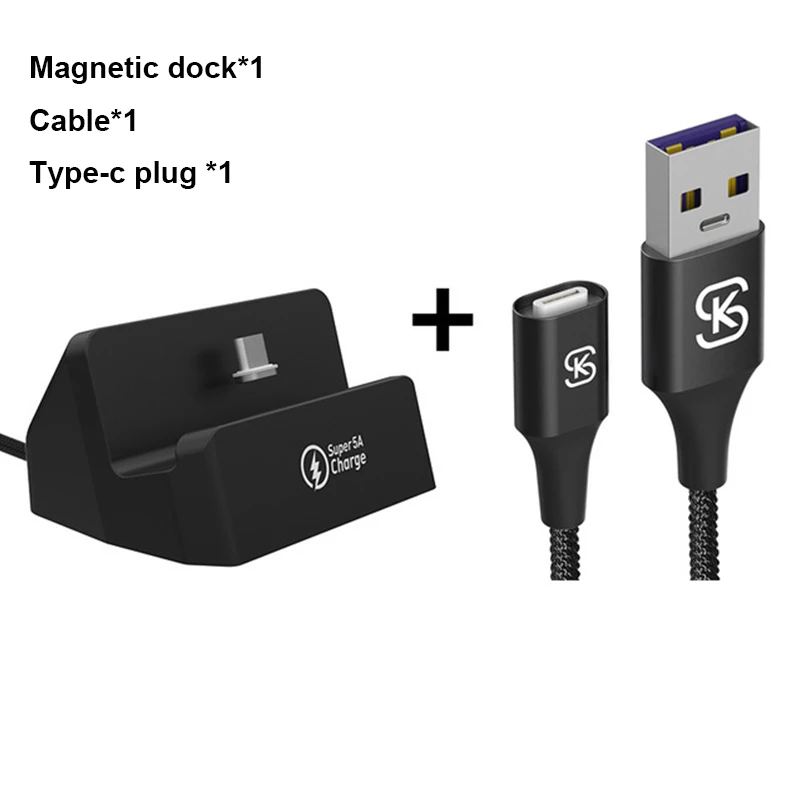 Type-c dock cable SIKAI Qi 3,0 Беспроводное зарядное устройство приемник type-c кабель Магнитный адаптер Pad катушка для Xiao mi 9 se беспроводной модуль быстрое зарядное устройство - Цвет: Type-c dock cable