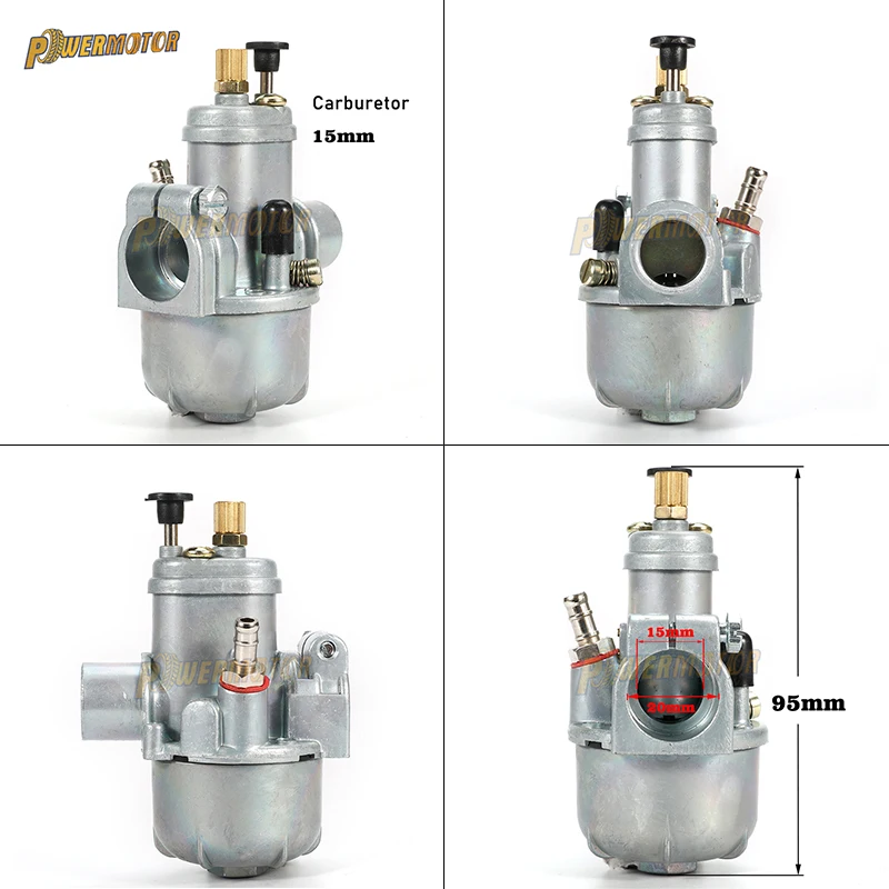 12mm 15mm 17mm 19mm 21mm PHBG Motorcycle Carburetor Black Racing Carburador Carb 2-Stroke For Yamaha Puch Zuma ATV BWS100 | Автомобили и