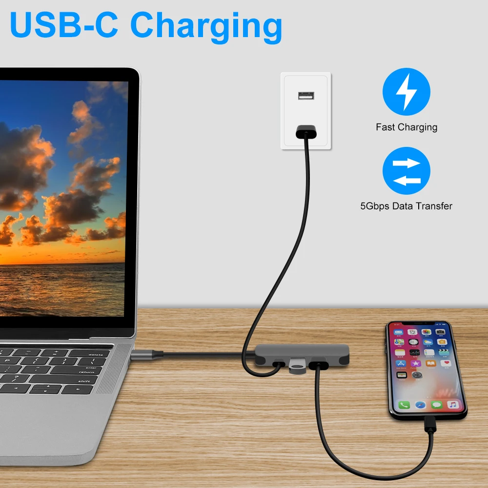 тип c 4 в 1 usb концентратор 30 20 мульт