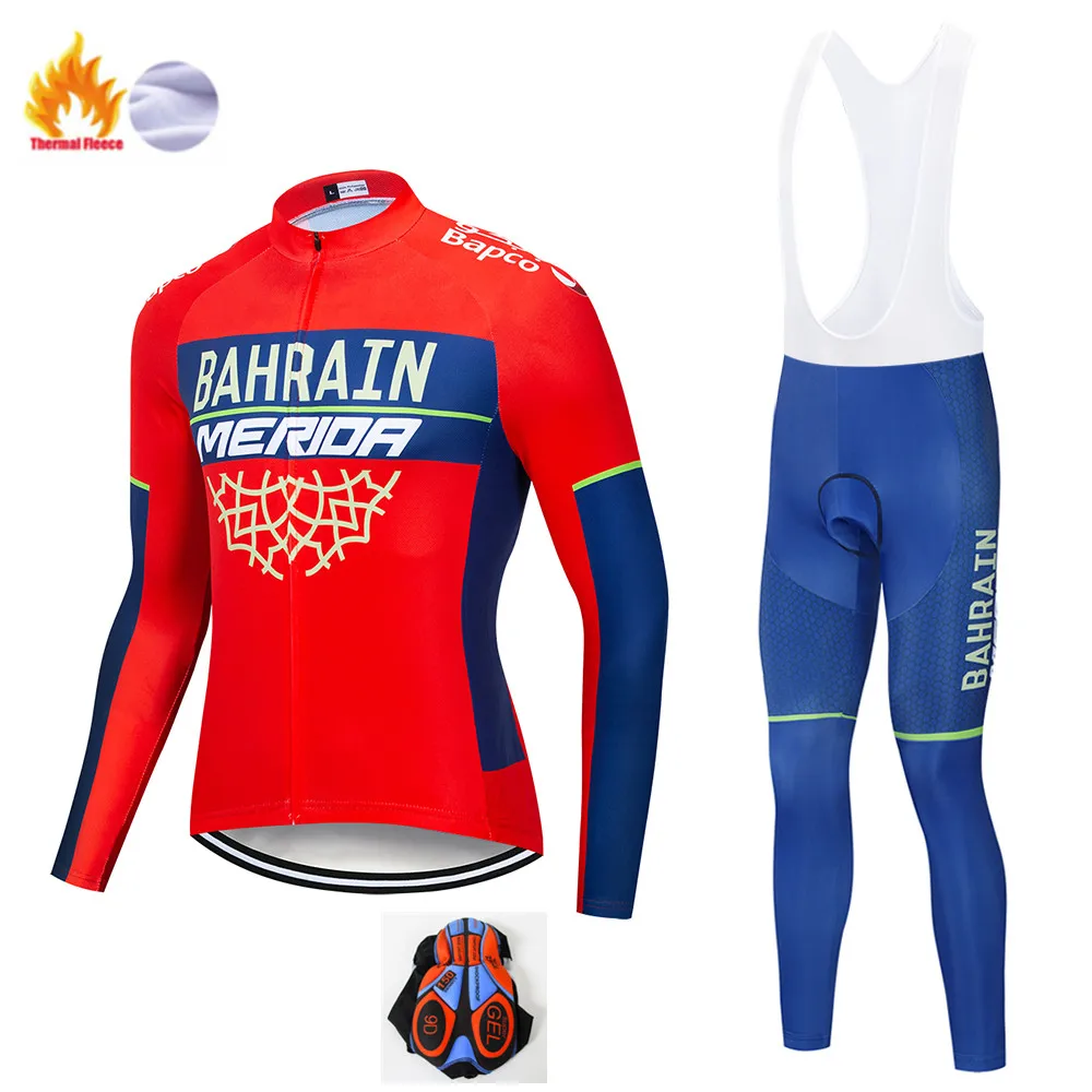 Winter Cycling Suit INEOS команда Велоспорт Джерси 9D велосипед брюки набор Ropa Ciclismo мужские зимние термо флис pro трикотаж для велосипедистов Майо Одежда - Цвет: Winter Cycling Suit