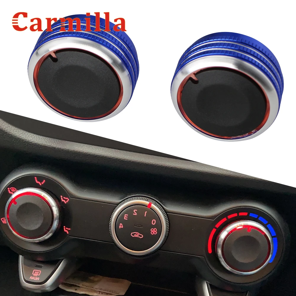 

Carmilla 2Pcs Car Air Conditioning Turning Switch Knob AC Knob for KIA RIO K2 KXCROSS Hyundai Solaris 2017 - 2021 Accessories