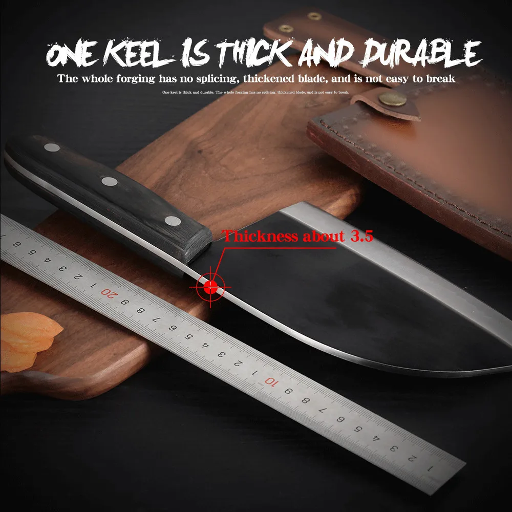 XYj измельчитель Ножи-6 дюймов для нарезки мяса Кливер Кухня Ножи-Heavy Duty мясника