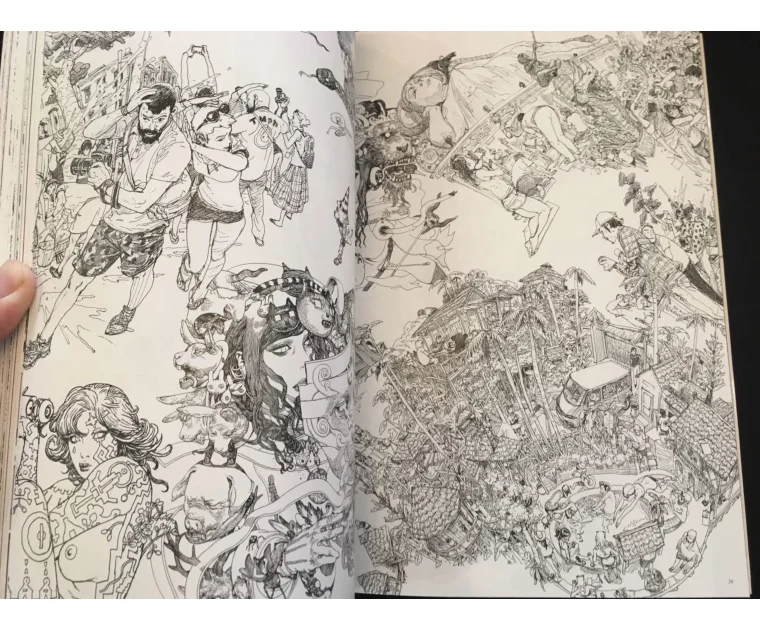 Kim Jung Gi & Terada Katsuya illustration Collection Book Jung-Gi Works Sketch Manuscript Line Drawing | Канцтовары для офиса и