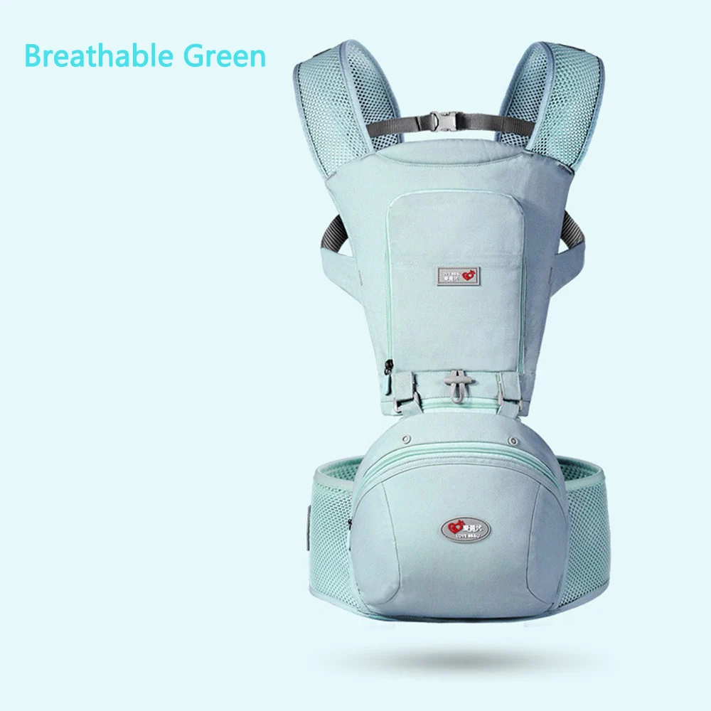 summer green Эргономичный рюкзак-кенгуру для новорожденных, рюкзак для новорожденных детей, на бретельках, с лицевой стороны, кенгуру, для путешествий для детей 0-36 месяцев - Цвет: summer green
