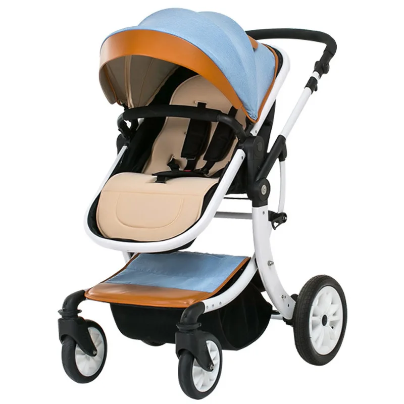 Детская коляска из алюминиевого сплава двусторонняя может сидеть наклоняясь