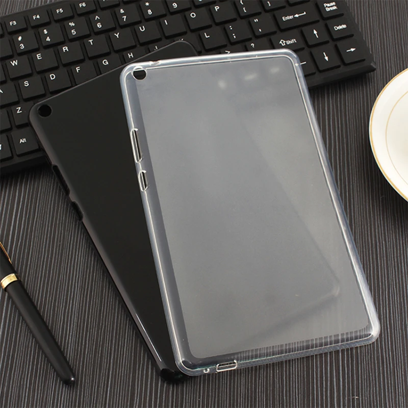 Soft Clear Black TPU Gel Case Skin Back Shell Cover For Huawei Mediapad T3 8.0 KOB-W09 KOB-L09 C3 BZK-W00 BZK-L00 8&quot Tablet PC |