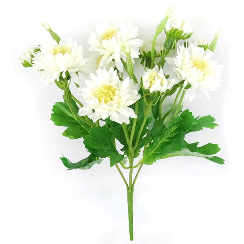 

JEYL 4 Pcs Artificial Flower Daisy Shrubs Flower Fake Flower Plant Hotel Indoor Wedding Party Garden Handicraft Decoration