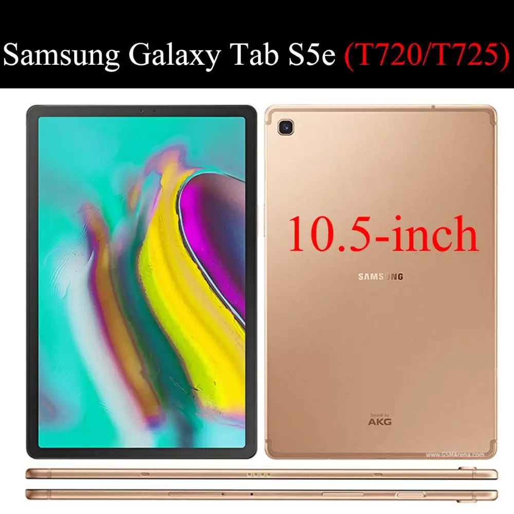 Tablet case for Samsung Galaxy Tab S5e 10.5&quot funda Folio leather Auto Smart Sleep wake Stand card solid skin SM-T720/T725 | Компьютеры