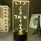 Светодиодный ночсветильник С КАКТУСОМ Jack, украшение для спальни, ночсветильник, крутой подарок на день рождения, декор для комнаты, неоновая настольная лампа С КАКТУСОМ, прикроватная