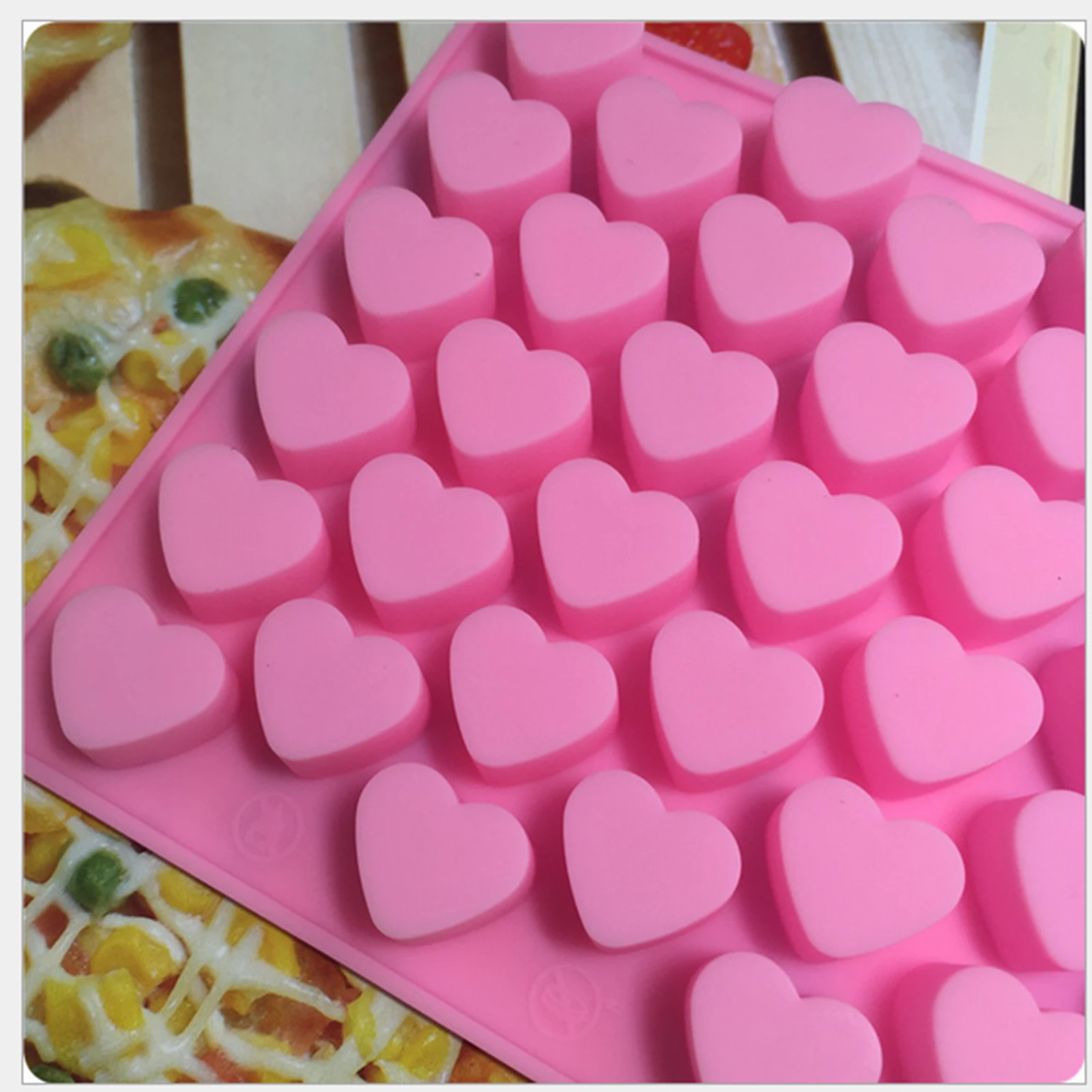 Новинка DIY силиконовая форма для шоколада сердце 55 решеток формочки для печенья лоток формы конфеты Силиконовые Формы Кухонные украшения Формочки инструменты