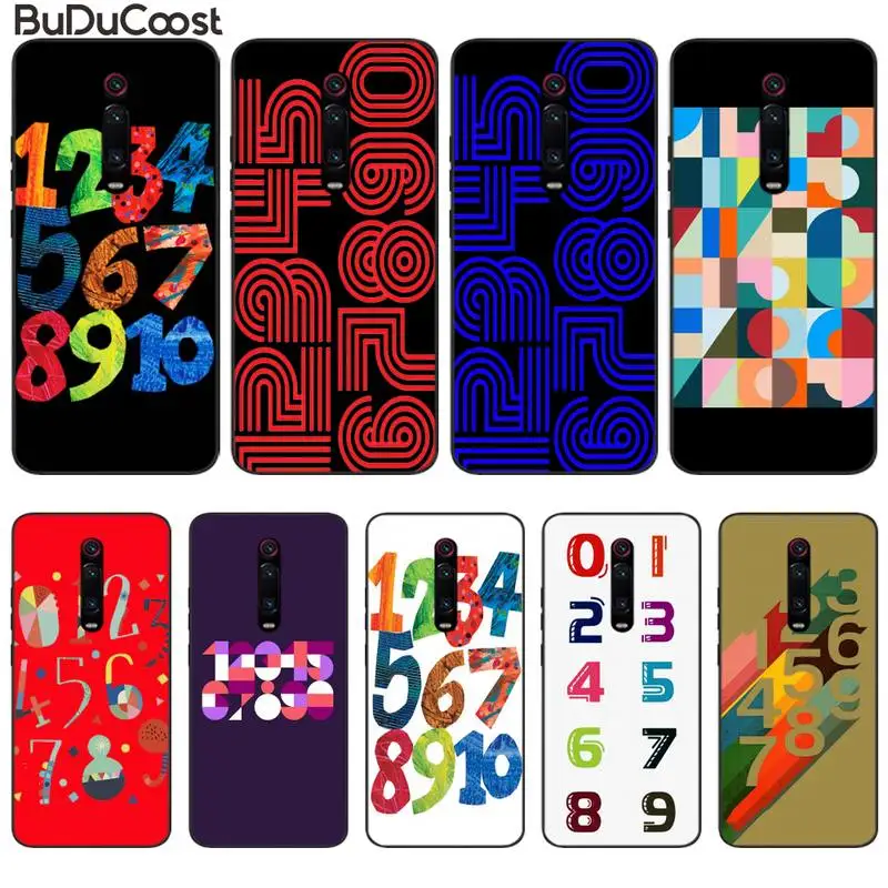 

Mobile Number 1 To 9 Phone Case For Xiaomi Redmi8 4X 6A 9 8A Redmi 5 5Plus Note7 8Pro 7A 6A 9 9pro