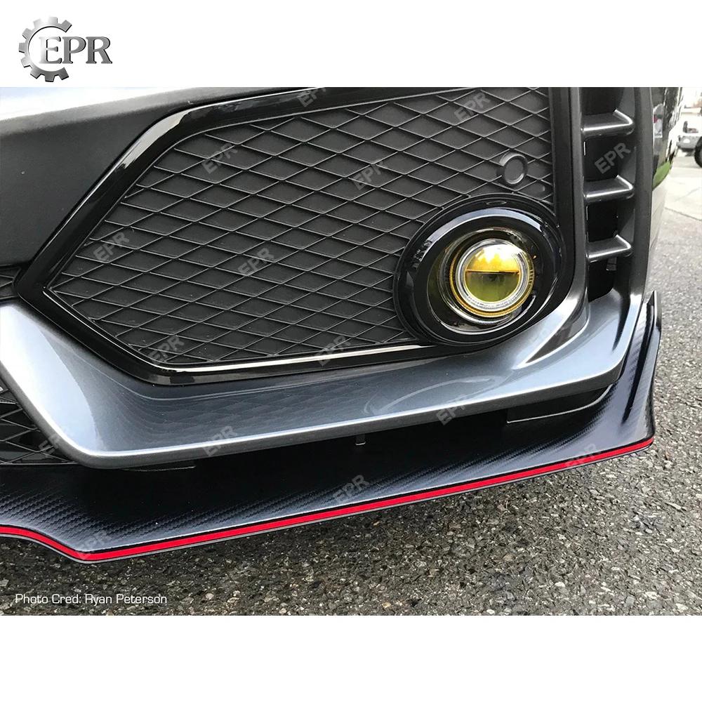 Для Honda Civic FK7 (FC SI) кованый углеродный передний бампер противотуманный светильник