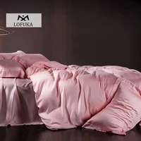 lofuka noble pink beauty 100 silk bedding set beauty healthy hair and skin soft duvet cover queen king flat sheet pillowcase