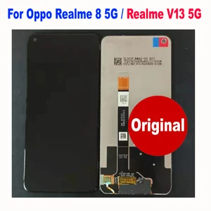 original new for realme v13 5g lcd display touch screen digitizer assembly sensor for oppo realme 8 5g rmx3241 phone pantalla free global shipping