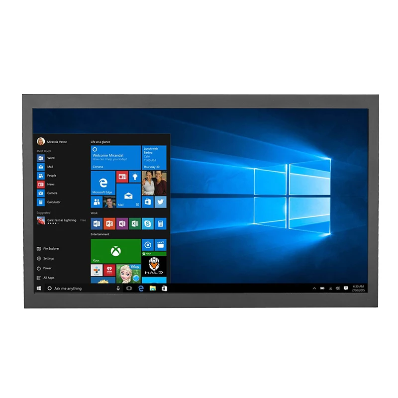 17 дюймов 16:9 широкий резистивный сенсорный экран монитор с AV/BNC/VGA/HDMI/USB