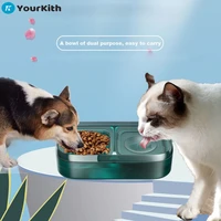 yourkith cat drinking fountain bebedero perro comedouro cachorro dog feeder floating non wetting mouth cat bowl without spill