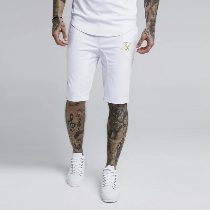 Мужские спортивные шорты Sik шелковые облегающие Джоггеры для бодибилдинга и