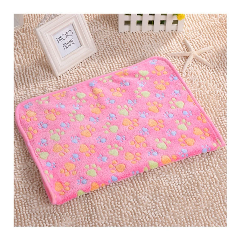 Одеяло для питомцев теплое одеяло собак на осень и зиму с принтом лап ног