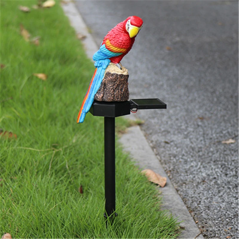

Outdoor Solar Lamp Power LED Resin Parrot Garden Light Waterproof Lawn Landscape Solar Garden Light for Wedding Party Home Decor