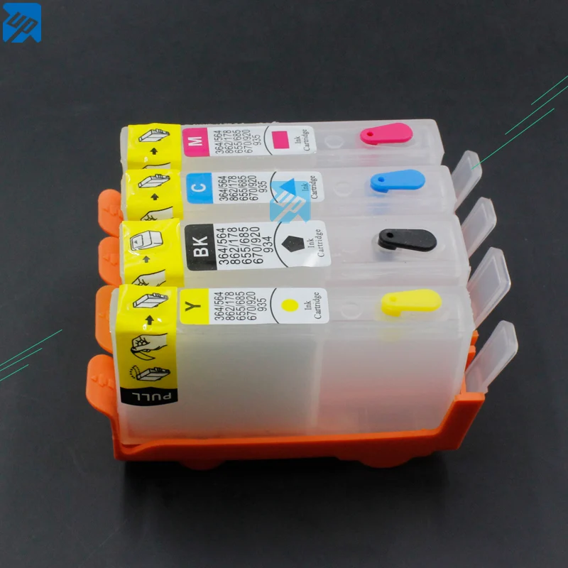 Заправляемый чернильный картридж для HP 670 с постоянным чипом hp Deskjet 3525 4615 4625 5525 6525