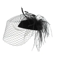fascinators hat women flower mesh ribbons feathers fedoras hat headband or a clip cocktail tea party headwewar for girls