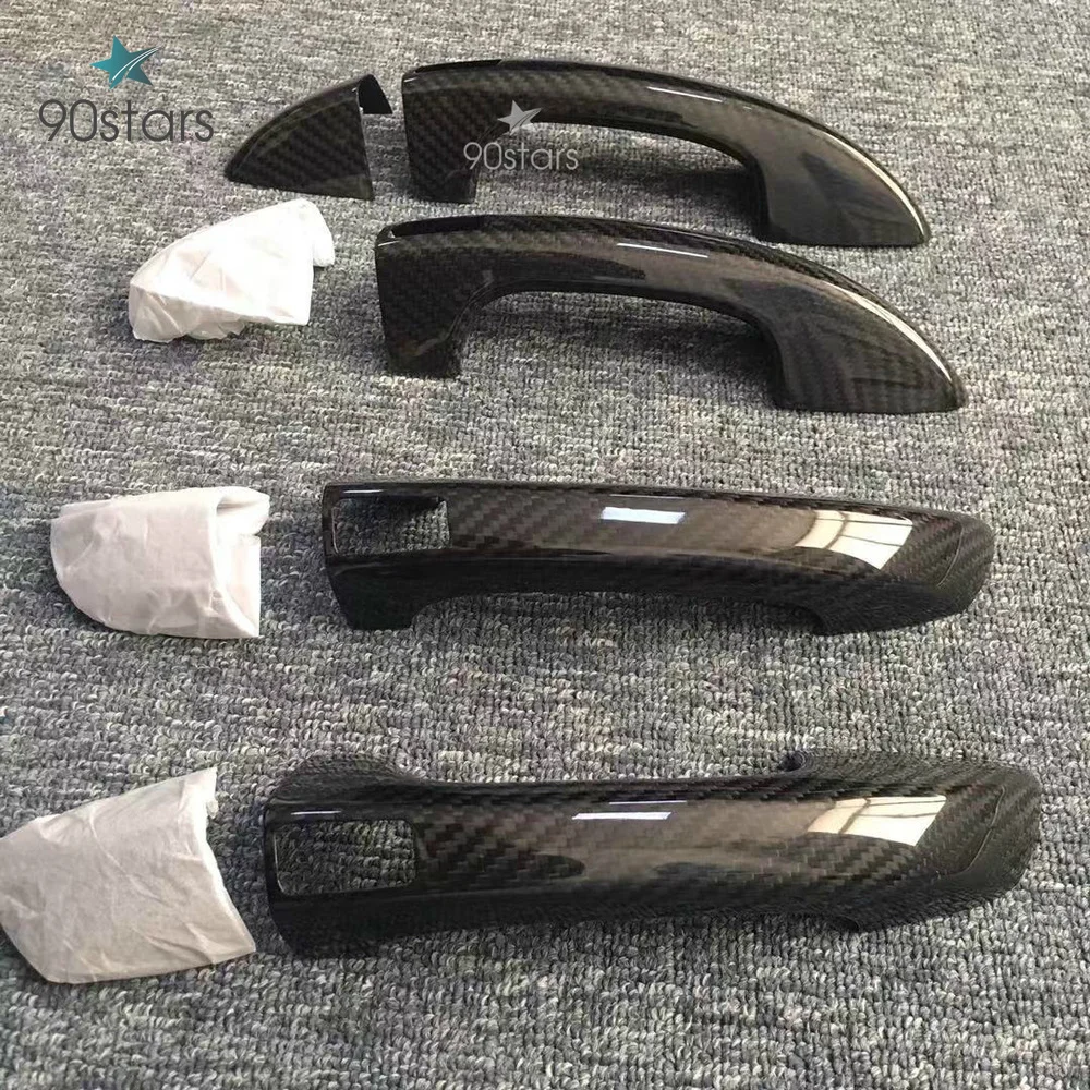 Наклейка на автомобильную ручку из сухого углеродного волокна для Volkswagen VW Golf Mk 6 7