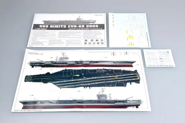 Trumpeter масштаб 05739 1/700 USS Nimitz CVN68 авиаперевозчик 2005 военный корабль игрушка хобби
