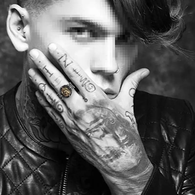 1 шт. Ретро могильная плита король голова широкое кольцо для Для мужчин женщин