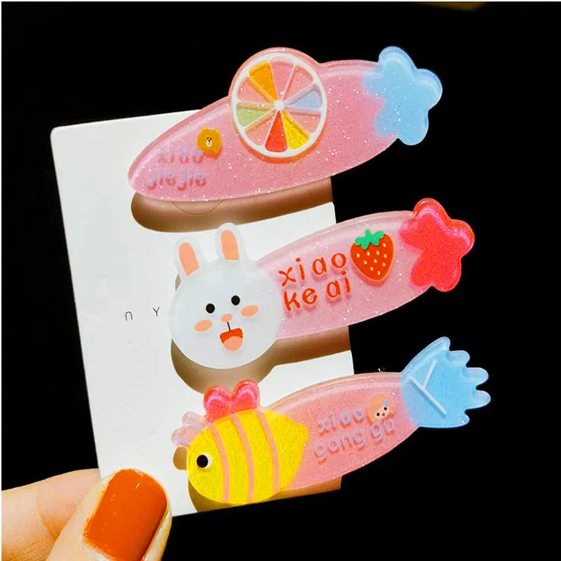 1 шт. Корейский Новый зажим для волос Фрукты Арбуз Kawaii заколки с фигурками