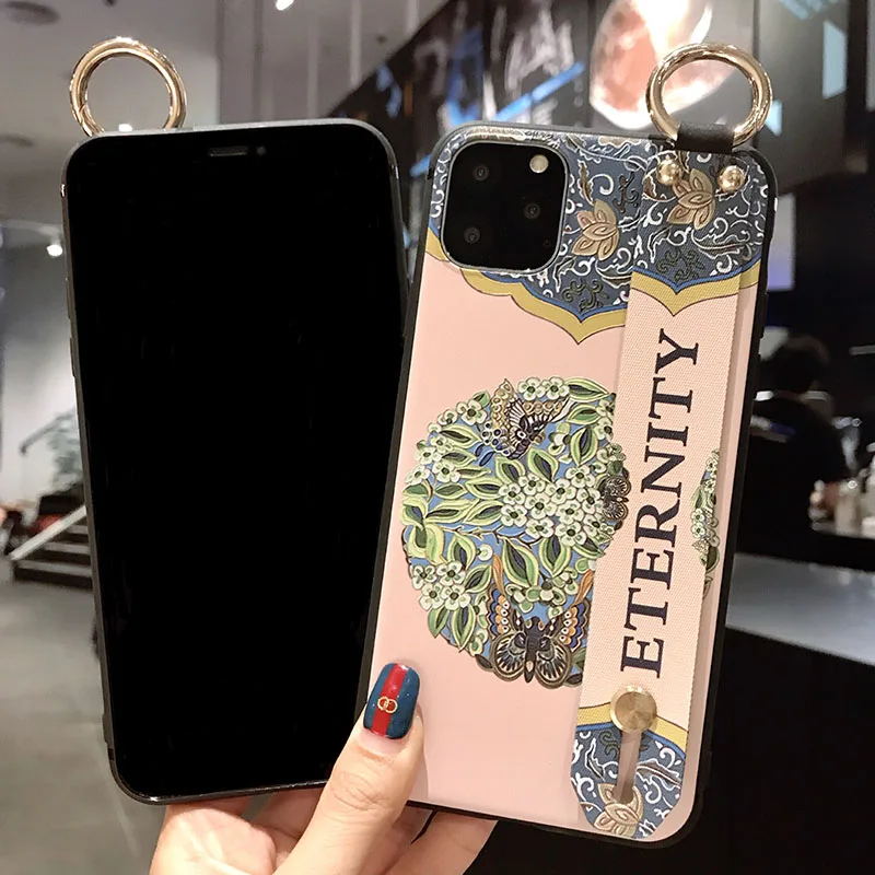 Чехол-браслет для Iphone X, XS, 6, 6 S, 7, 8 Plus, блестящая мраморная Золотая фольга, чехол из ТПУ для Iphone 11 Pro, Max, XS, Max, кольцо-держатель для пальца