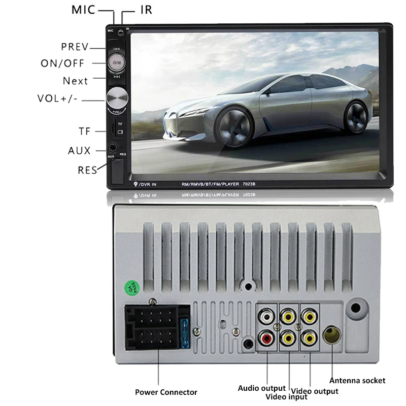 7 &quot2DIN универсальный автомобильный мультимедийный плеер Bluetooth стерео радио