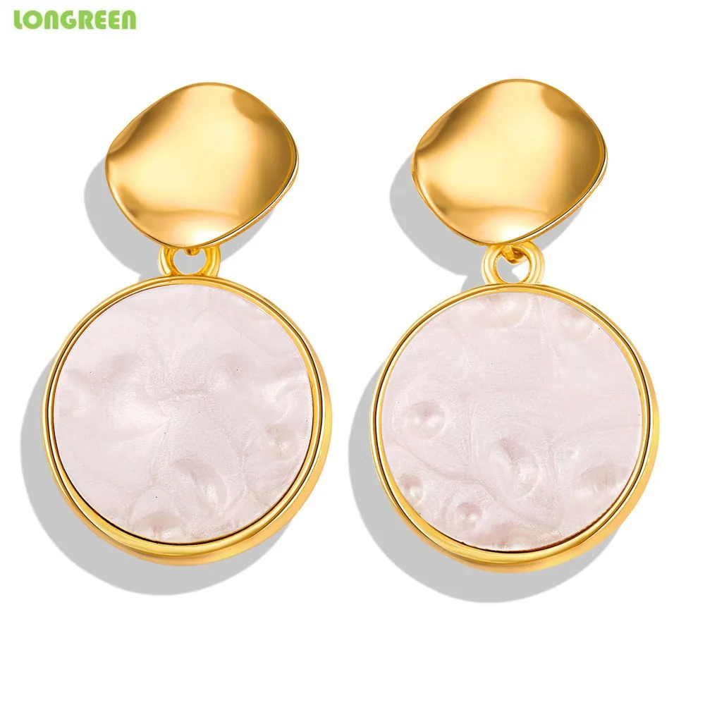 Style 14 Metal Simple Stylish Geometric Round Unique Earrings For Women Girl Gifts Stainless Steel Earrings Set De Aretes Orecchini Donna - Окраска металла: Style 14