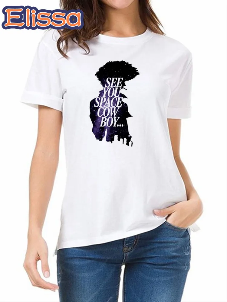 

Japan anime Cowboy bebop spike Print Tshirt Girl Harajuku Casual Top Tee Summer Female T-Shirt Anime Short Sleeve,Drop Shipping