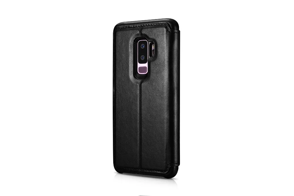 Icarer бренд для samsung S9 plus Чехол Съемный из натуральной кожи Чехлы-бумажники с застежкой, слот для карт, чехол-книжка и подставка