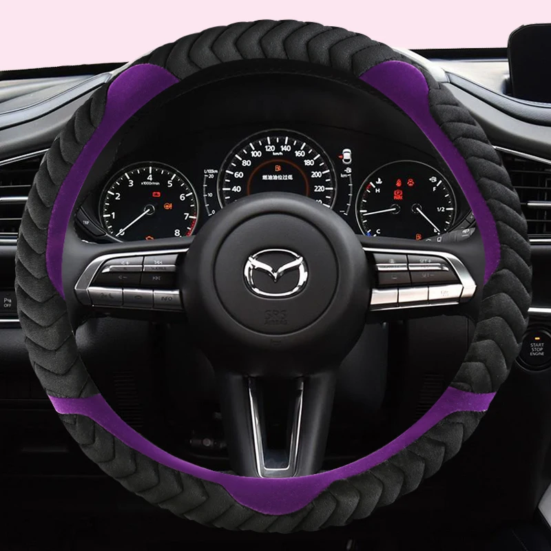 38 см плюшевый чехол рулевого колеса автомобиля для CX-3 CX-4 CX-5 CX-7 CX-9 Mazda 3 Axela 6 Gh Gj Demio