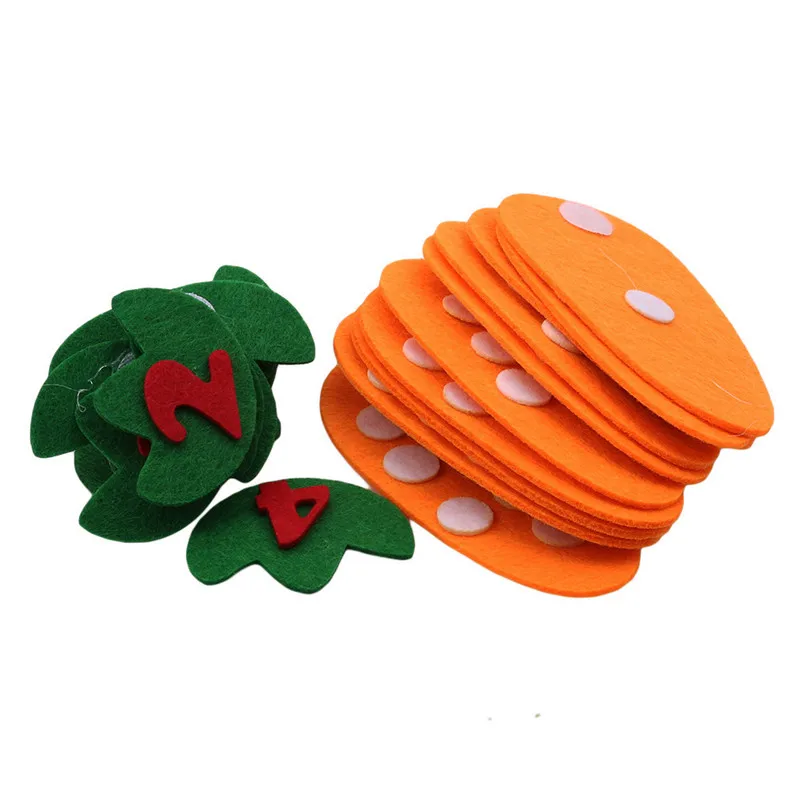 

Montessori Educational Toy Non-woven Children's Puzzle Handmade DIY Creative Toys Kindergarten Carrot Digital Teach Aids