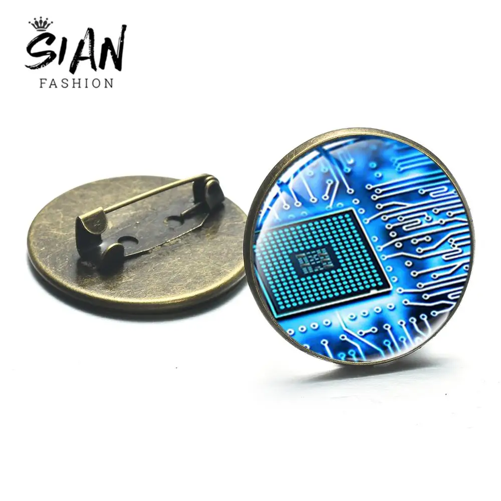 Азиатских компьютерная печатная плата Броши классический синий зеленый PCB