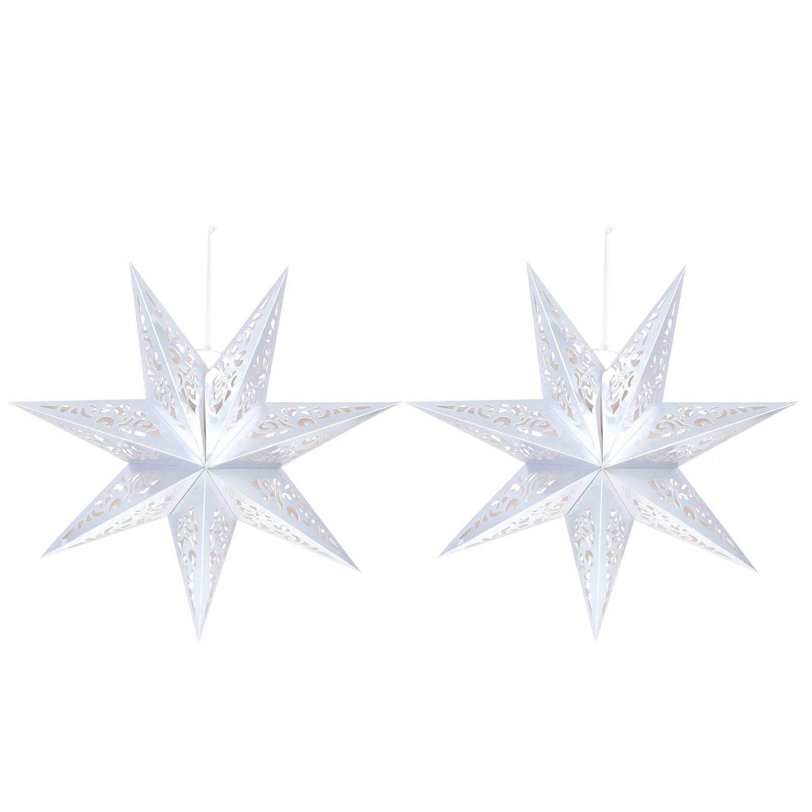 

2 шт. креативные абажуры в форме семи звезд, рождественские бумажные абажуры