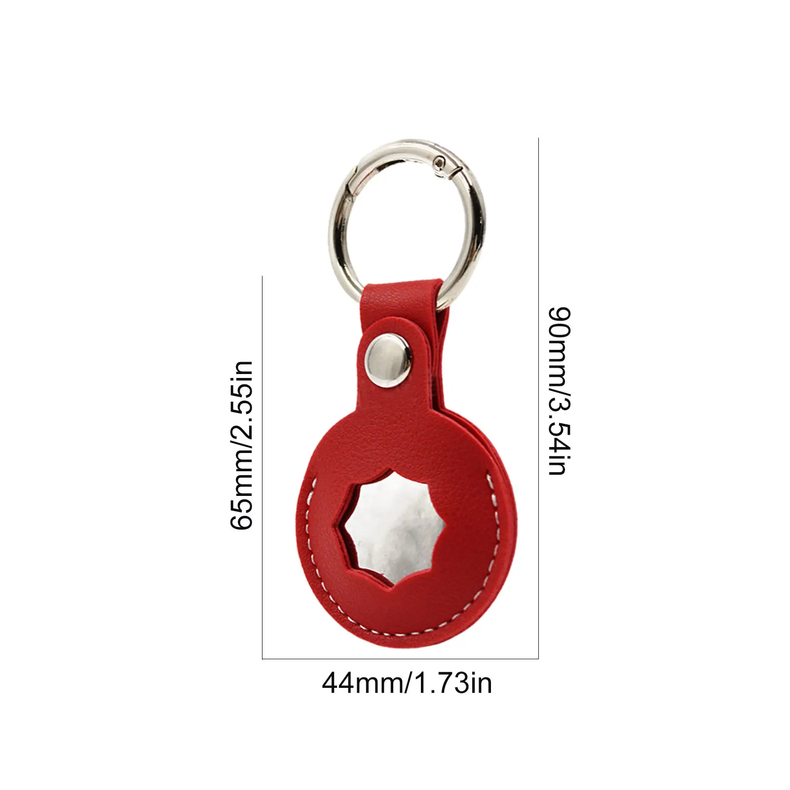 

PU Leather Case For Airtag Tracker For Apple Airtags Anti-lost Locator Keychain Protective Sleeve 9 Colors Durable Cover Skin