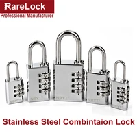 stainless steel padlock door cabinet box game luggage fitness center locks code combination digital password lock a