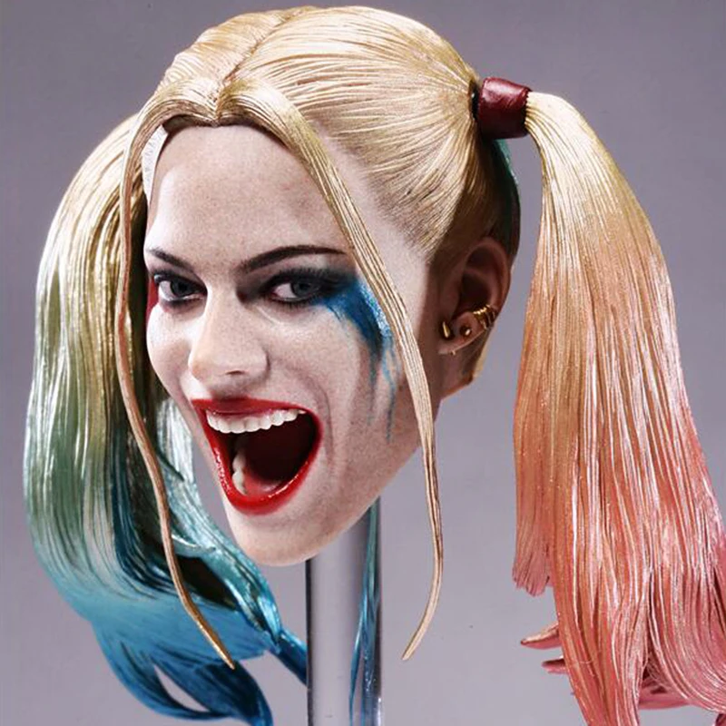 

Collection 1/6 Scale HARLEY Figure QUINN Heads Sculpt Toys Female Head Carving Movie Fans Souvenir Gift Doll Accessories