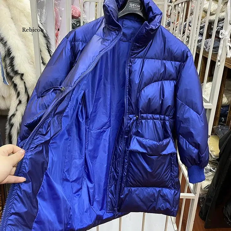 Женская плиссированная куртка из ПУ кожи с длинным рукавом и отложным воротником