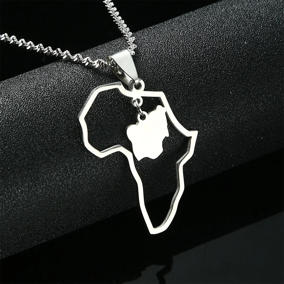 Ожерелья с подвесками в виде карты Африки и Нигерии золотого цвета ювелирные