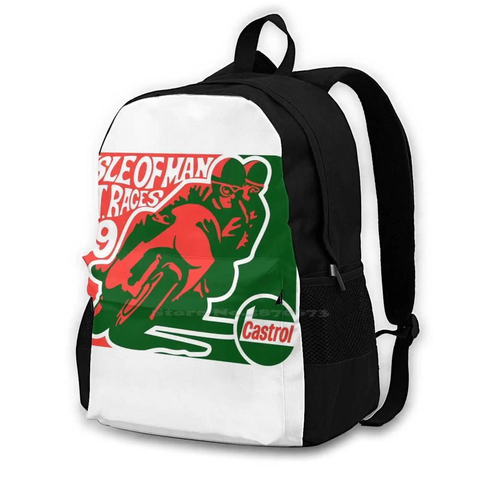 

Isle Of Man 1969 Sticker & Shirt School Bags For Teenage Girls Laptop Travel Bags Isle Man Tt Tourist Trophy Motorcycle Racing