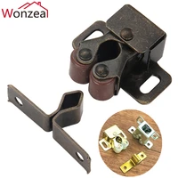 4pcslot cabinet door latch catches stoppers cabinet catches for wardrobe hardware furniture fittings accessori