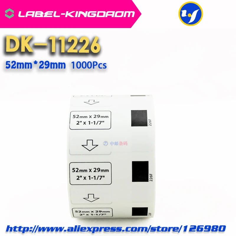 6 рулонов совместимых DK-11226 этикеткой 52 мм * 29 1000 шт. совместимы с принтером Brother Label