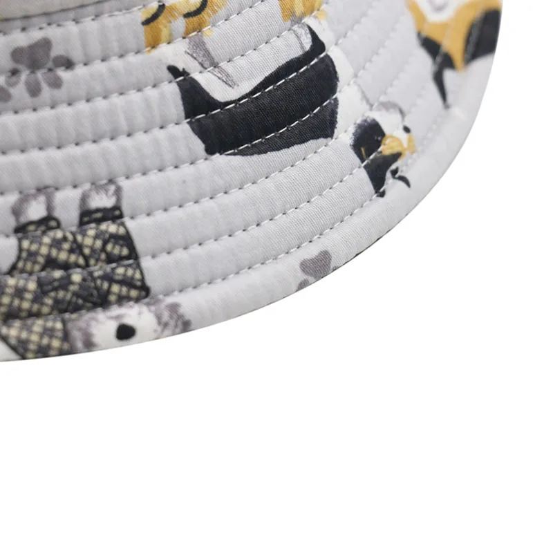 FOXMOTHER Новая модная бейсболка Милая серая собачья лапа с принтом Панамы кепки